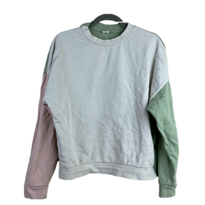 Women’s Color block sweater Sz M green pink